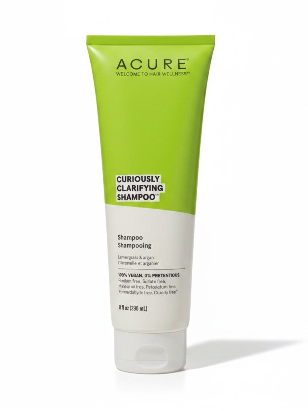 ACURE Curiously Clarifying Shampoo - Green & White Tube